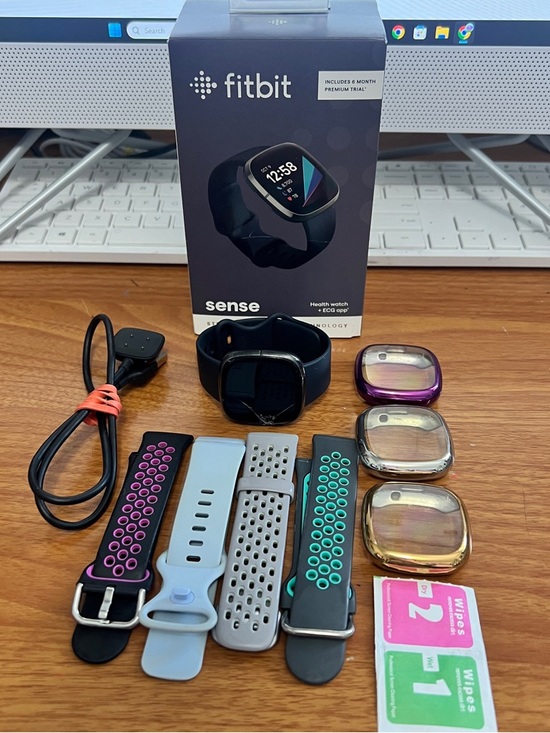 Fitbit Other - Fitbit Sense & Accessories Works Cracked Screen Small